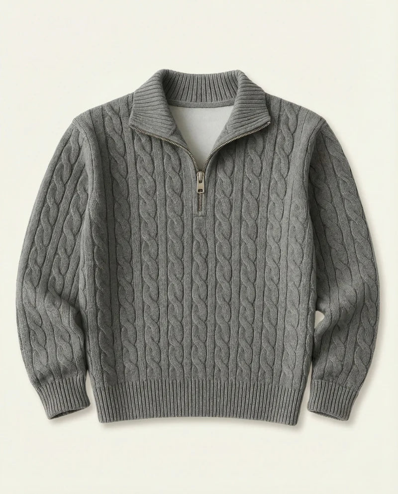 Kensington Cable-Knit Quarter-Zip Jumper