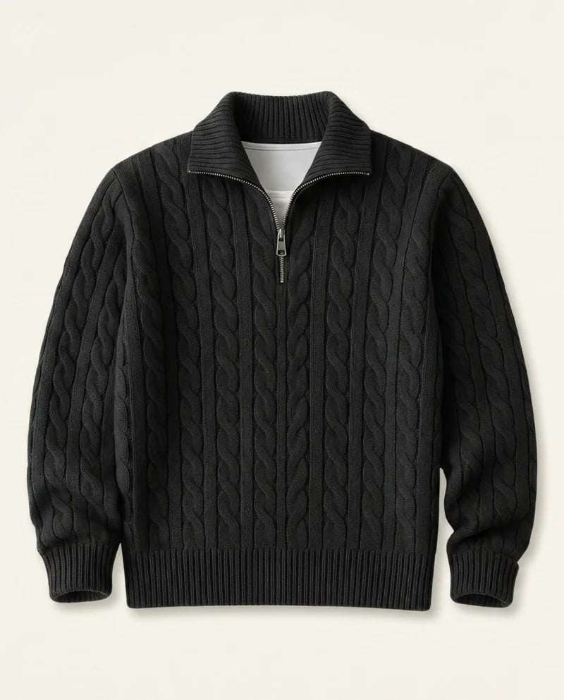 Kensington Cable-Knit Quarter-Zip Jumper